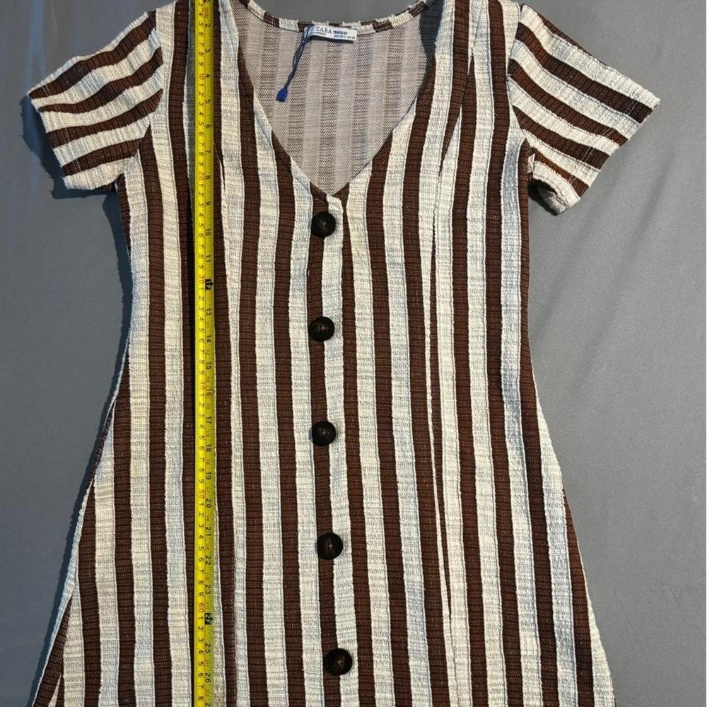 Zara brown striped mini dress discounted